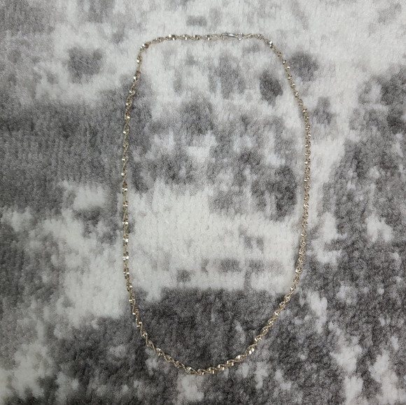 Sterling Silver Twisted Chain Necklace Delicate 18" Vintage Retro Unique - Picture 5 of 13